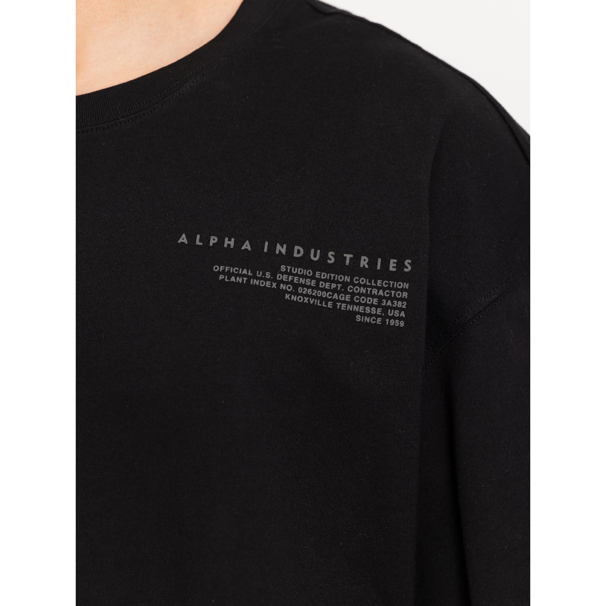 Alpha Industries World Logo Backprint T-Shirt Scollo a V  