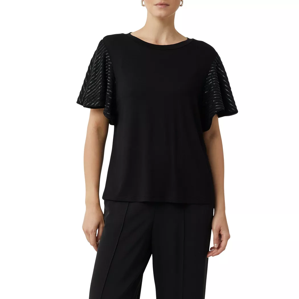 Comma - T-Shirt, für Damen, Black, Größe 36