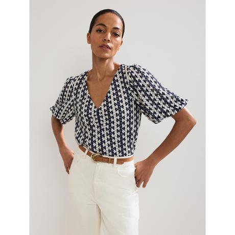 Phase Eight Top Maniche Corte Scollo a V Fantasia  