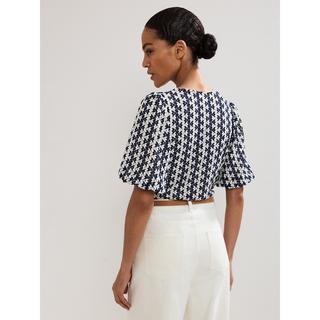 Phase Eight Top Maniche Corte Scollo a V Fantasia  