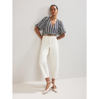 Phase Eight Top Maniche Corte Scollo a V Fantasia  