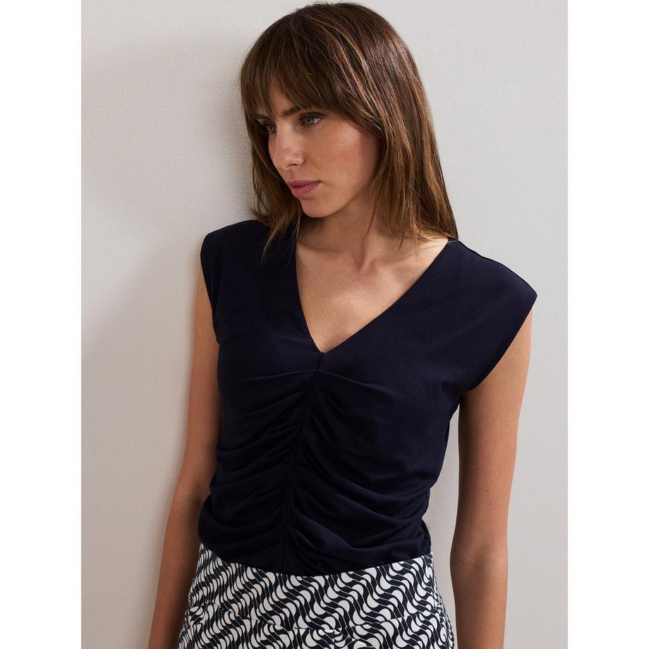 Phase Eight V-Ausschnitt gerafftes Top  