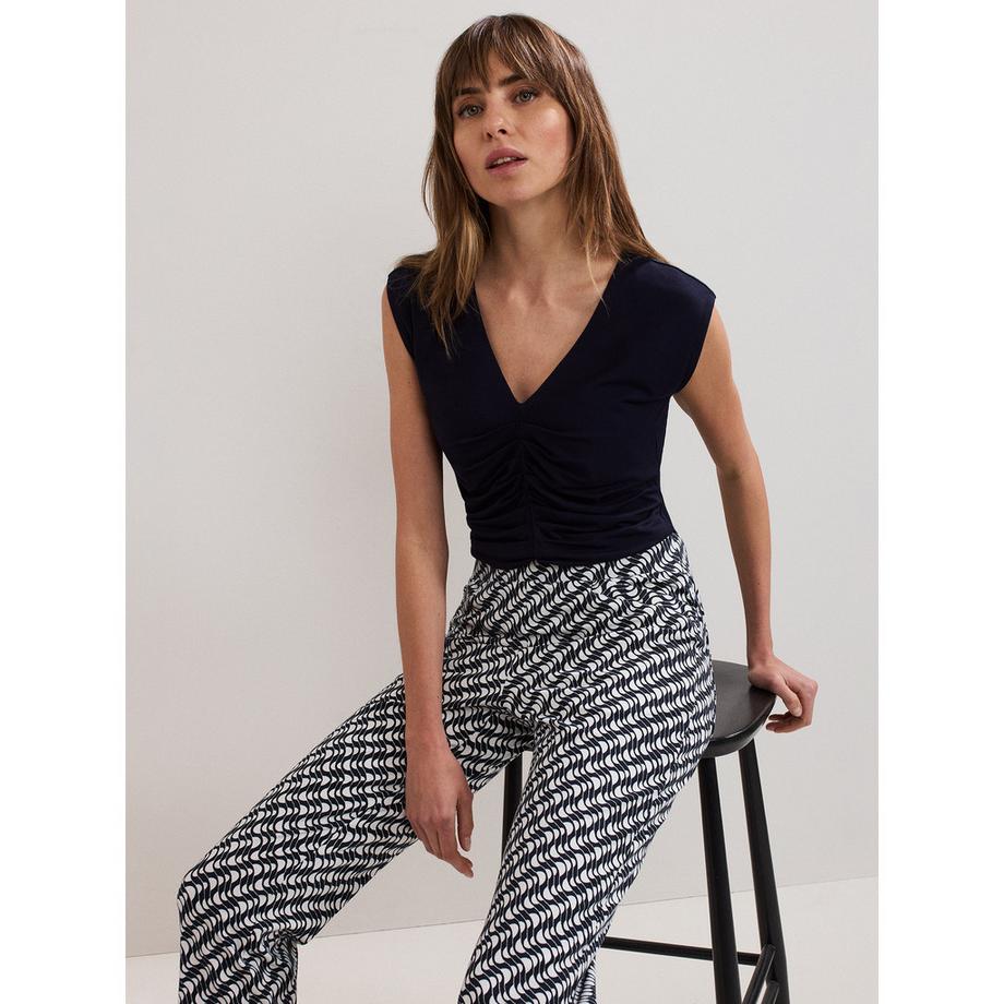 Phase Eight V-Ausschnitt gerafftes Top  