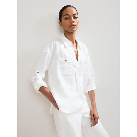 Phase Eight Chemise en lin à manches longues  