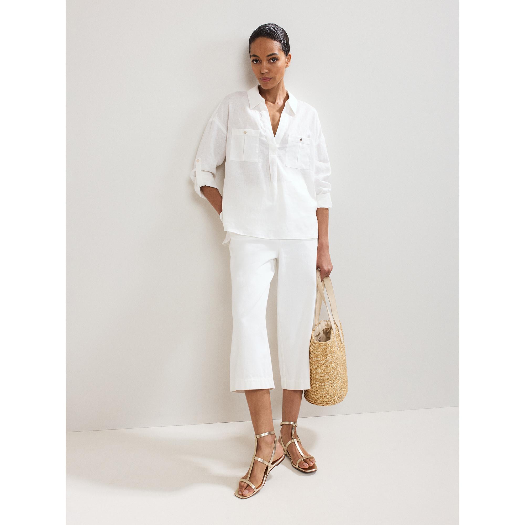 Phase Eight Chemise en lin à manches longues  