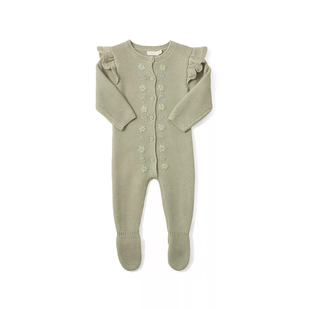 Sfera - Einteiliger Pyjama, lang, 1 Monat, Grün