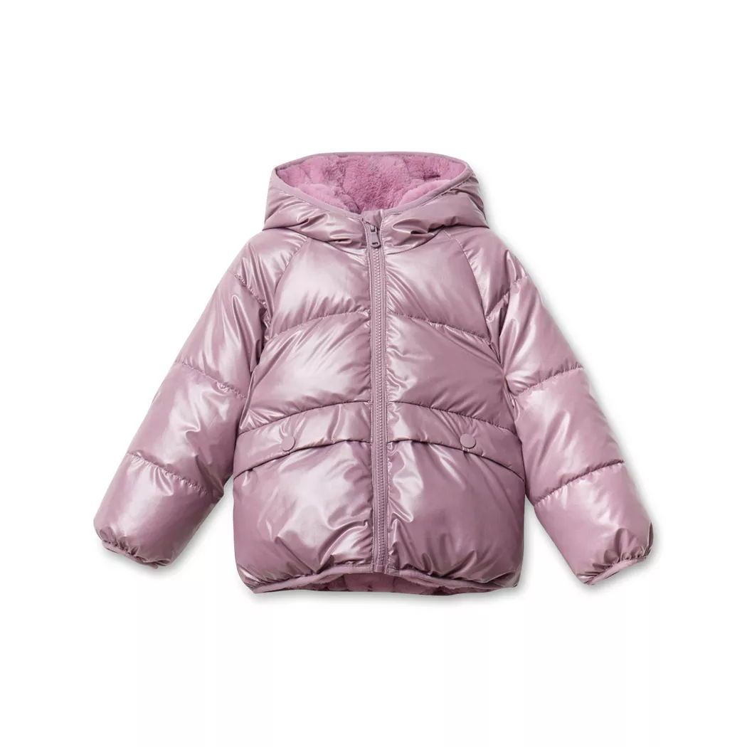 Sfera - Jacke, Reversible Glitter Kapuzenjacke, 6A, Dunkelviolett