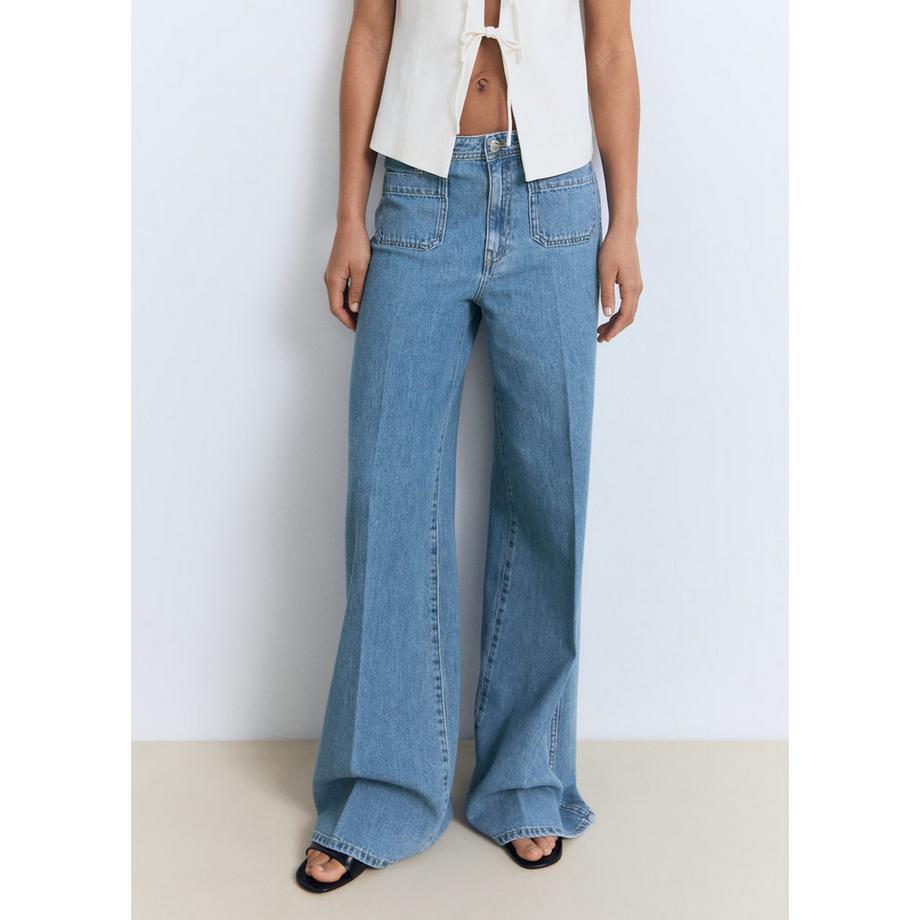 MANGO Emma Wide Leg Jeans  