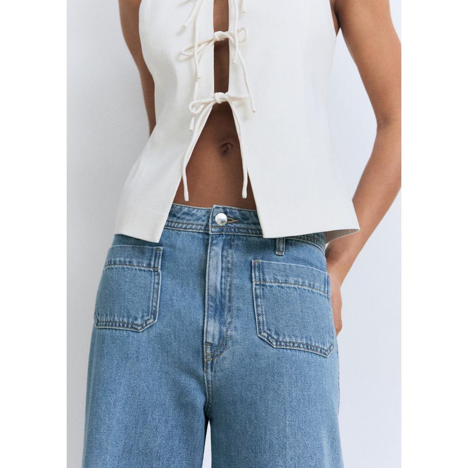MANGO Emma Wide Leg Jeans  