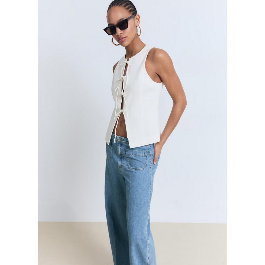 MANGO Emma Wide Leg Jeans  