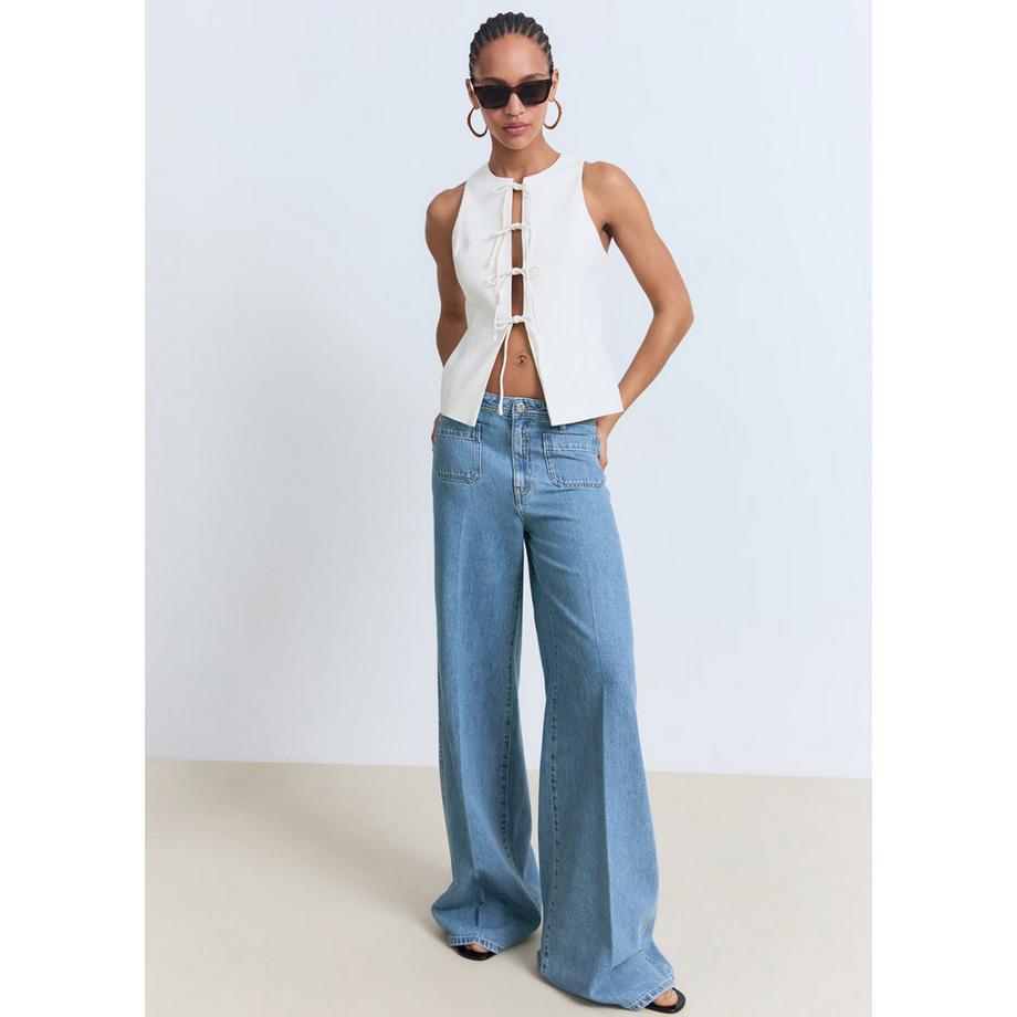 MANGO Emma Wide Leg Jeans  