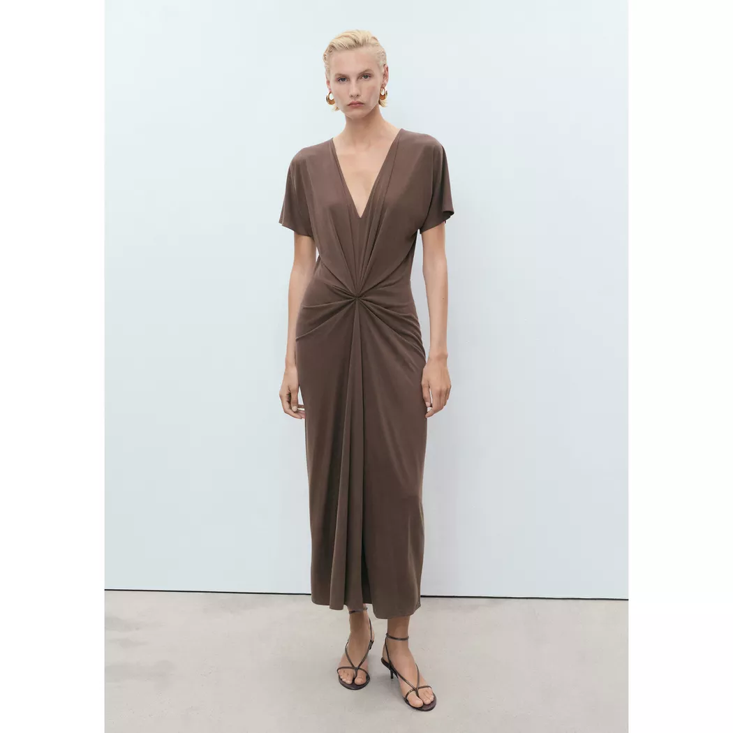 Mango - Kleid, für Damen, Light Beige, Größe S