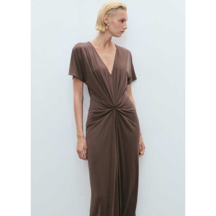 MANGO RICARDA Robe Midi à Devant Torsadé  