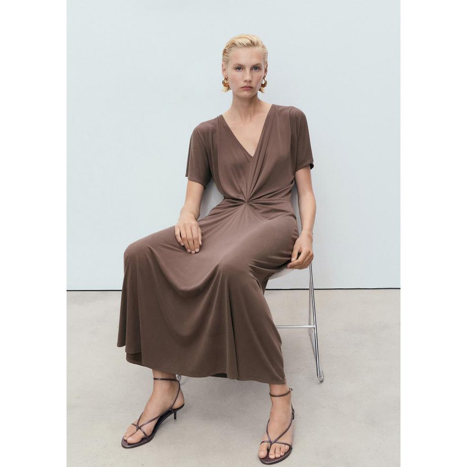 MANGO RICARDA Robe Midi à Devant Torsadé  