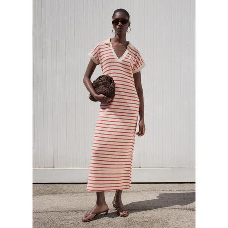 MANGO TUNIS Vestito Lungo a Righe  