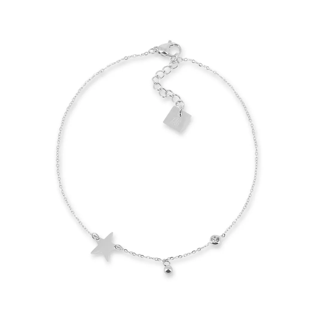 ZAG Bijoux - Fusskette, 21+3CM, Grau 5