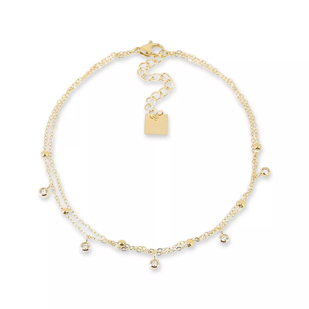 ZAG Bijoux - Fusskette, 21+3CM, Gold 3