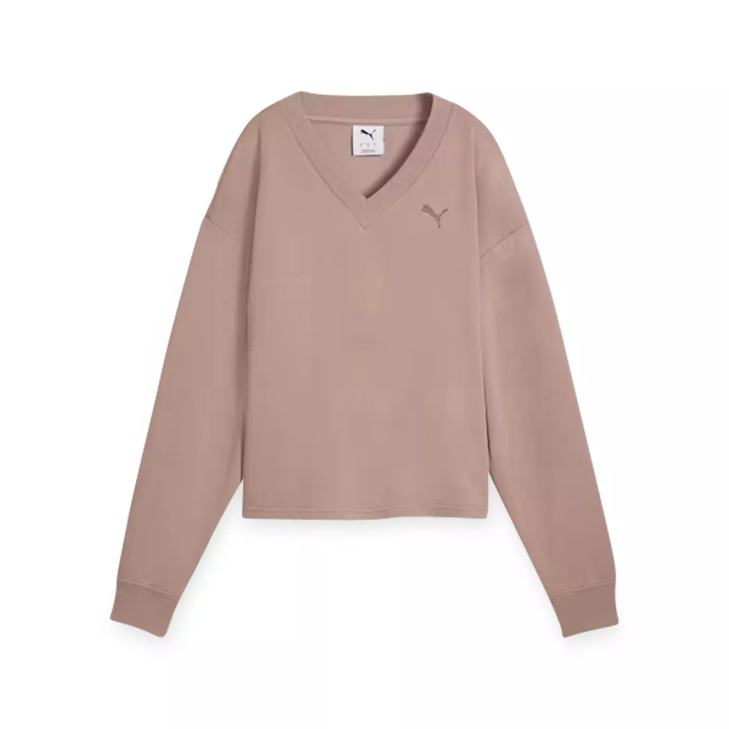 Puma Sweat-shirt Femme Essentials Elevated Comfort marron clair   S