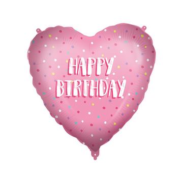 Folienballon Happy Birthday Herz