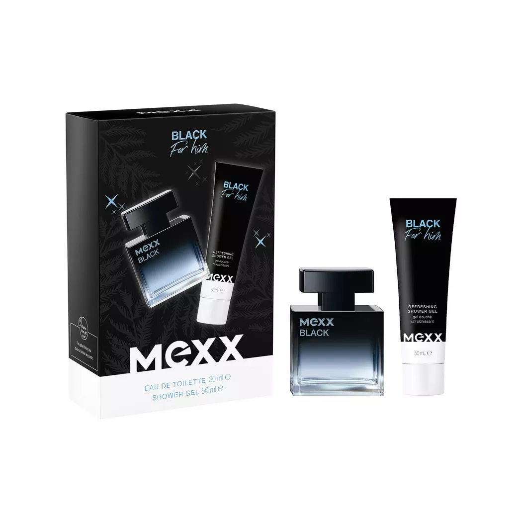 MEXX Black For Him Eau de Toilette Geschenkset 2