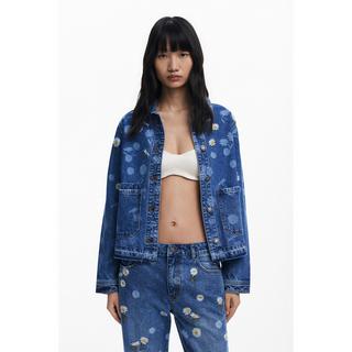 Desigual Jeansjacke Gänseblümchen Print  