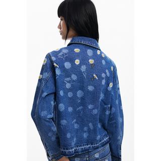 Desigual Jeansjacke Gänseblümchen Print  