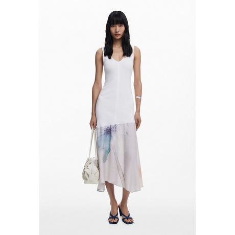 Desigual Robe sans manches col en V avec ourlet imprimé  