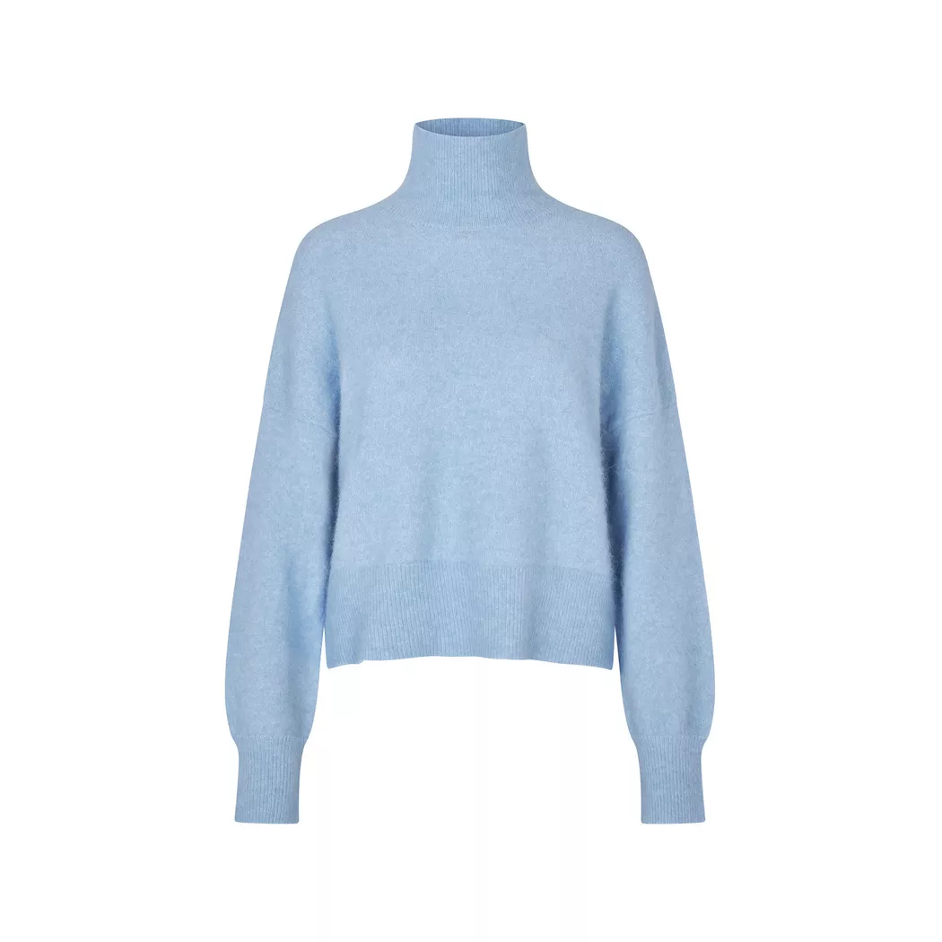 Samsøe Samsøe - Pullover, Rollkragen, für Damen, Hellblau, Größe M