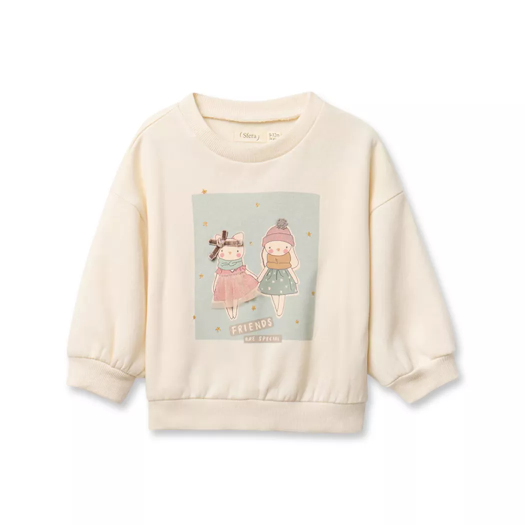 Sfera - Sweatshirt, 6 Monate, Ecru
