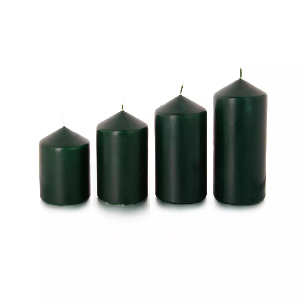 Balthasar - Adventskerzen Set, 7CMDU, Dunkelgrün