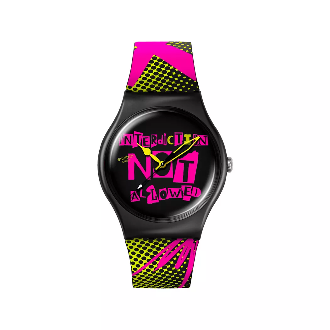 Swatch - Analoguhr, Distort Mode, 41mm, Multicolor