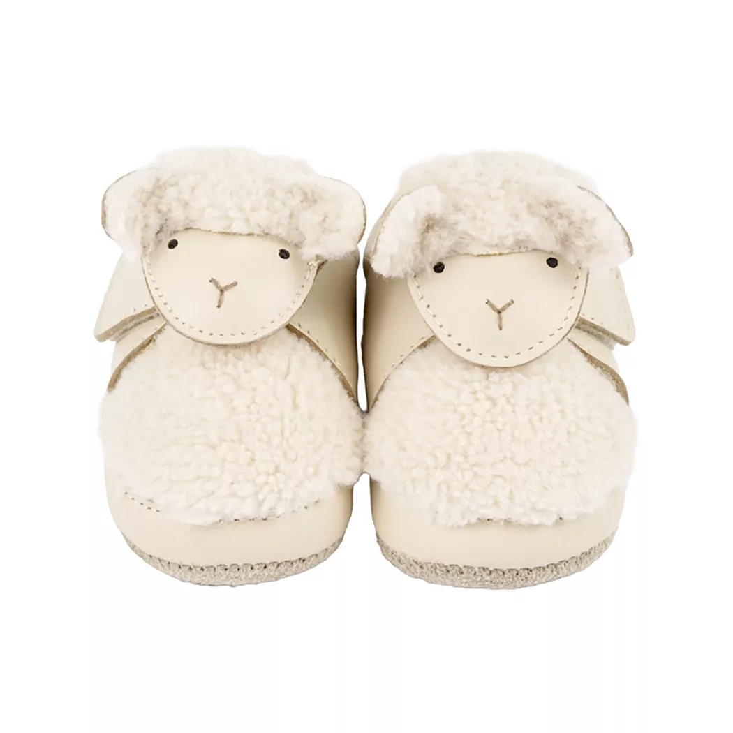 Donsje Amsterdam - Schuhe, Schuhe Lamm Baby Sheep Design Schuhe, 0-6M, Beige