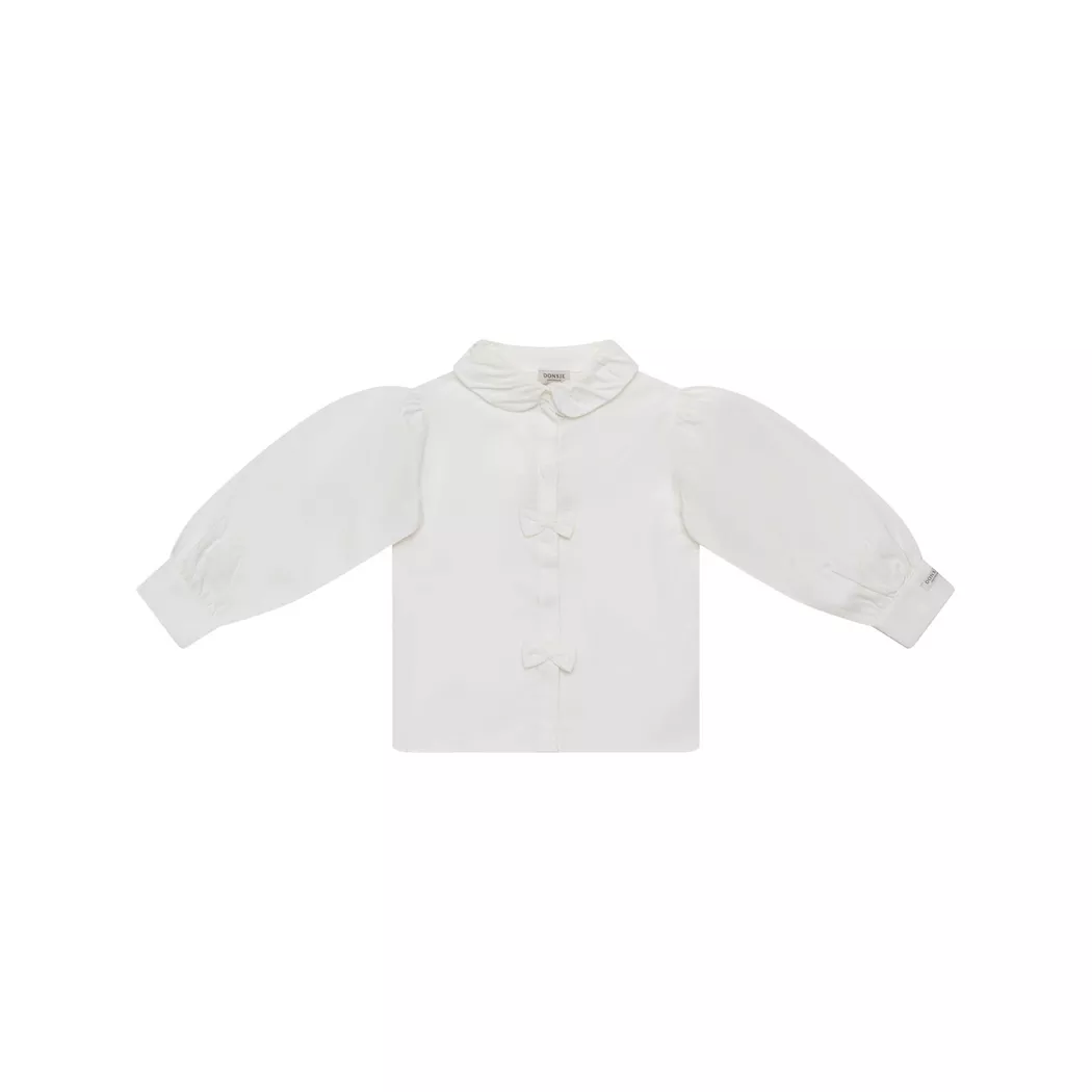 Donsje Amsterdam - Bluse, Kresi Blouse   Bows, 3-4A, Ecru
