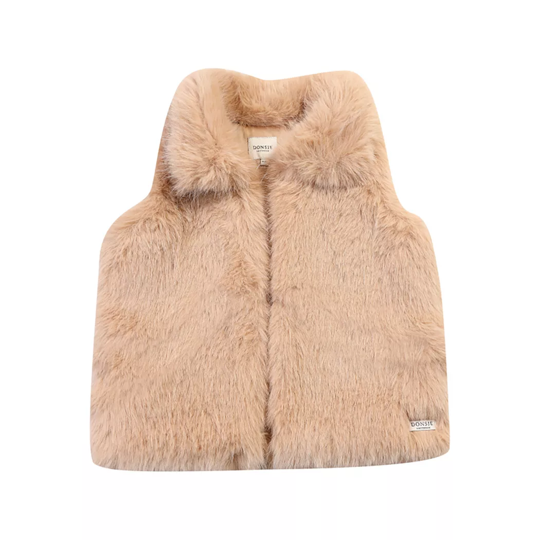 Donsje Amsterdam - Gilet, Roswita Kunstfell Gilet, 5-6A, Rosa