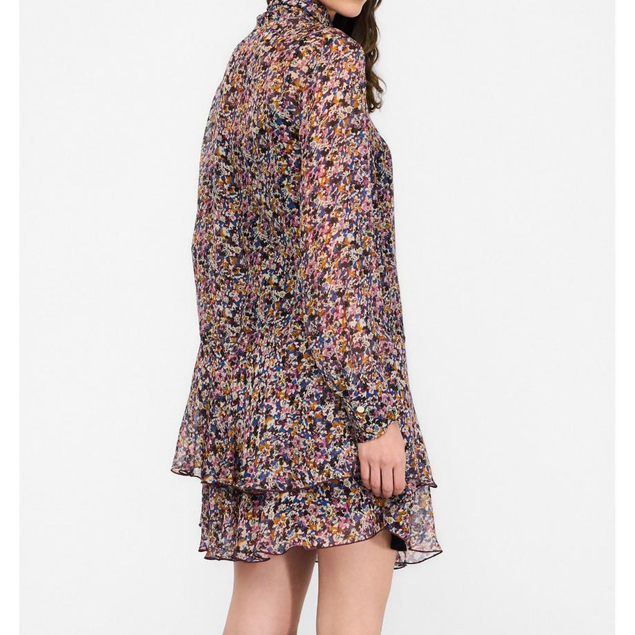 LIU JO Geblümtes Chiffon-Seidenkleid  