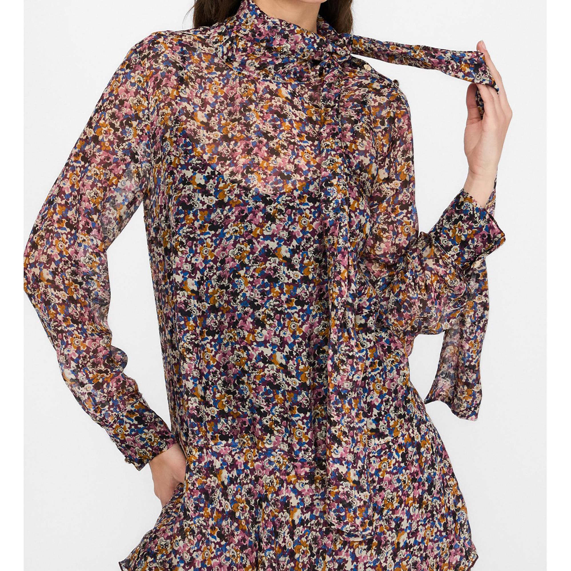 LIU JO Abito in Chiffon di Seta Floreale  