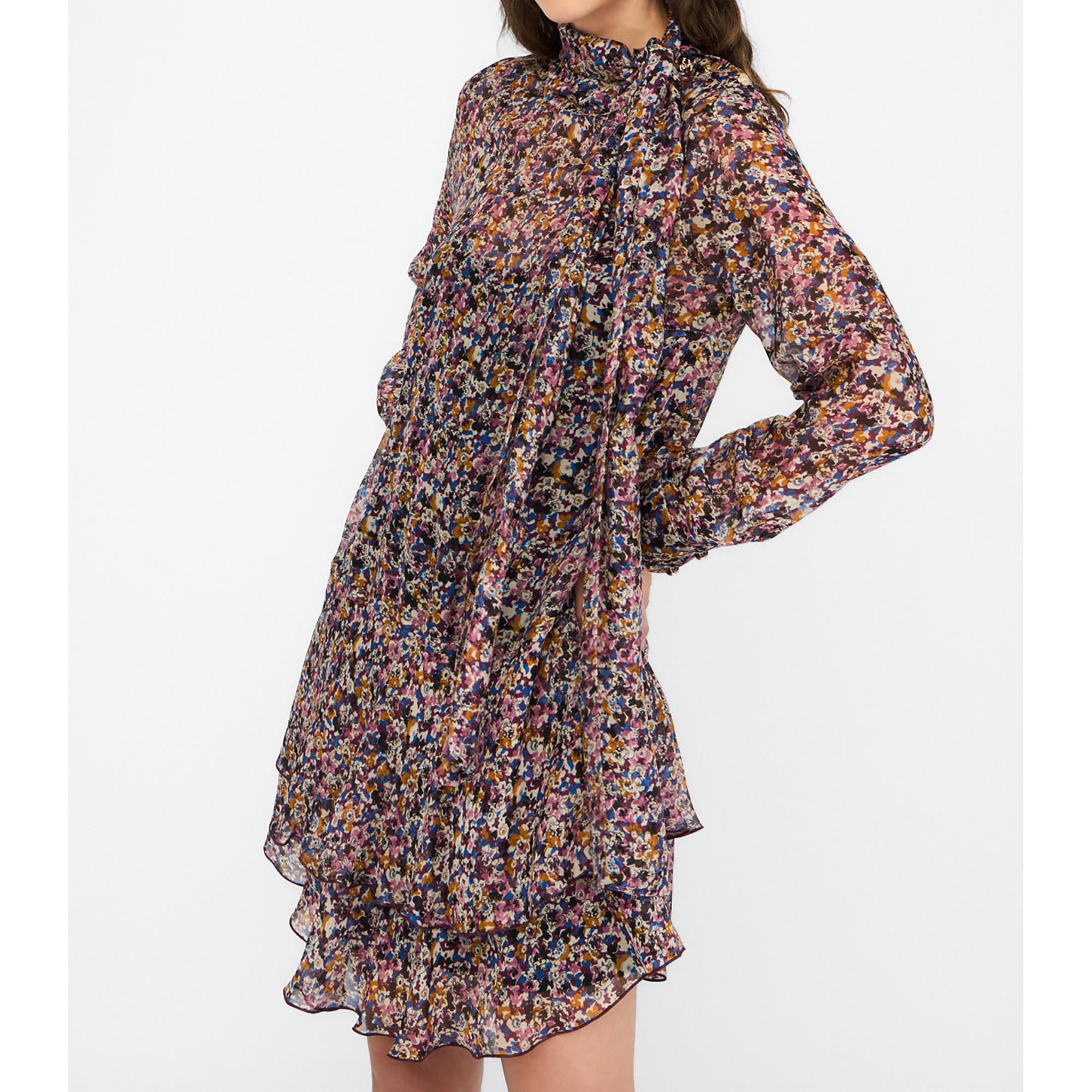 LIU JO Abito in Chiffon di Seta Floreale  