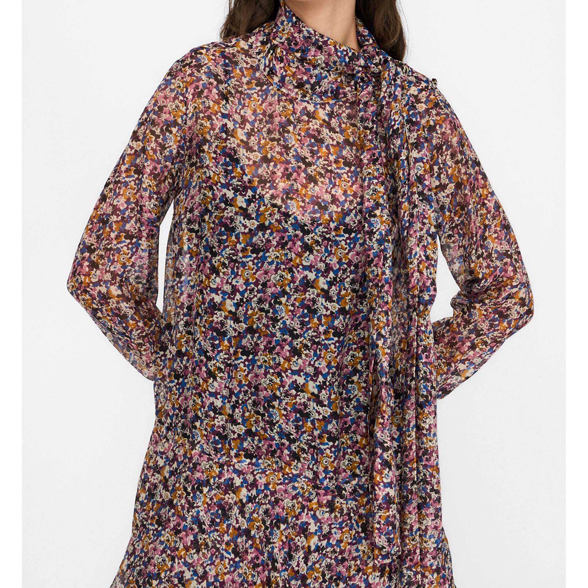 LIU JO Abito in Chiffon di Seta Floreale  