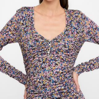 LIU JO Abito Midi Maniche Lunghe Scollo a V  