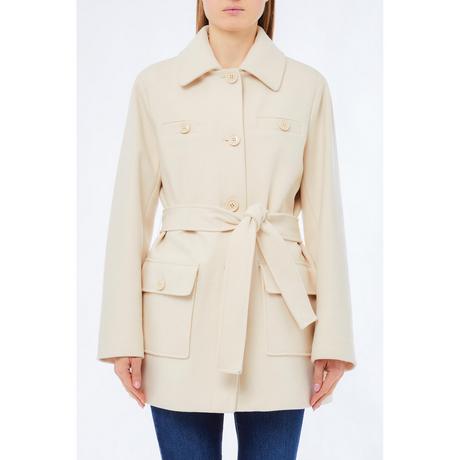 LIU JO Cappotto in Lana Collo Revers con Cintura  