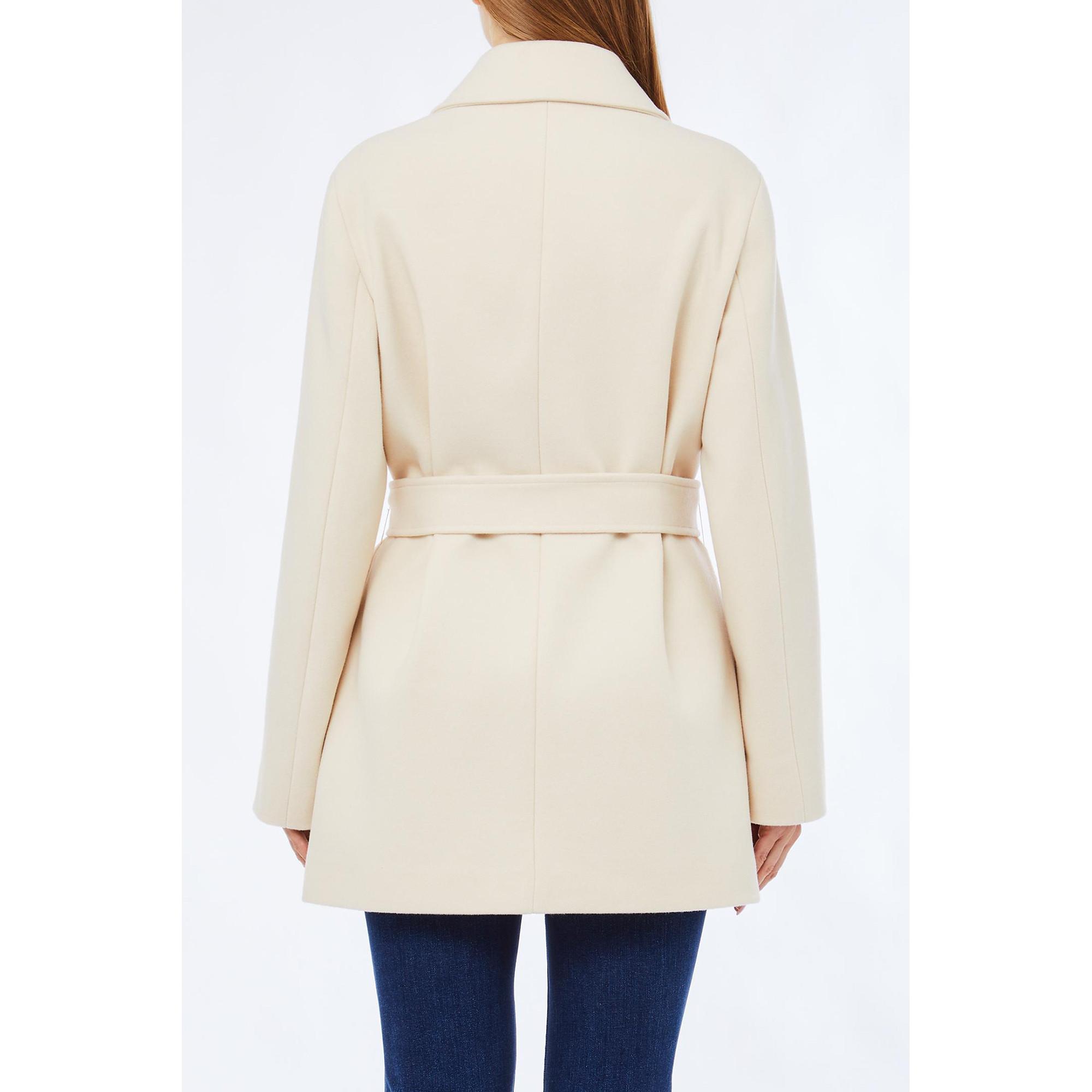 LIU JO Cappotto in Lana Collo Revers con Cintura  