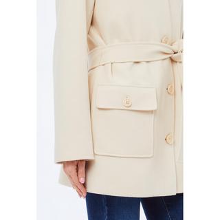 LIU JO Cappotto in Lana Collo Revers con Cintura  