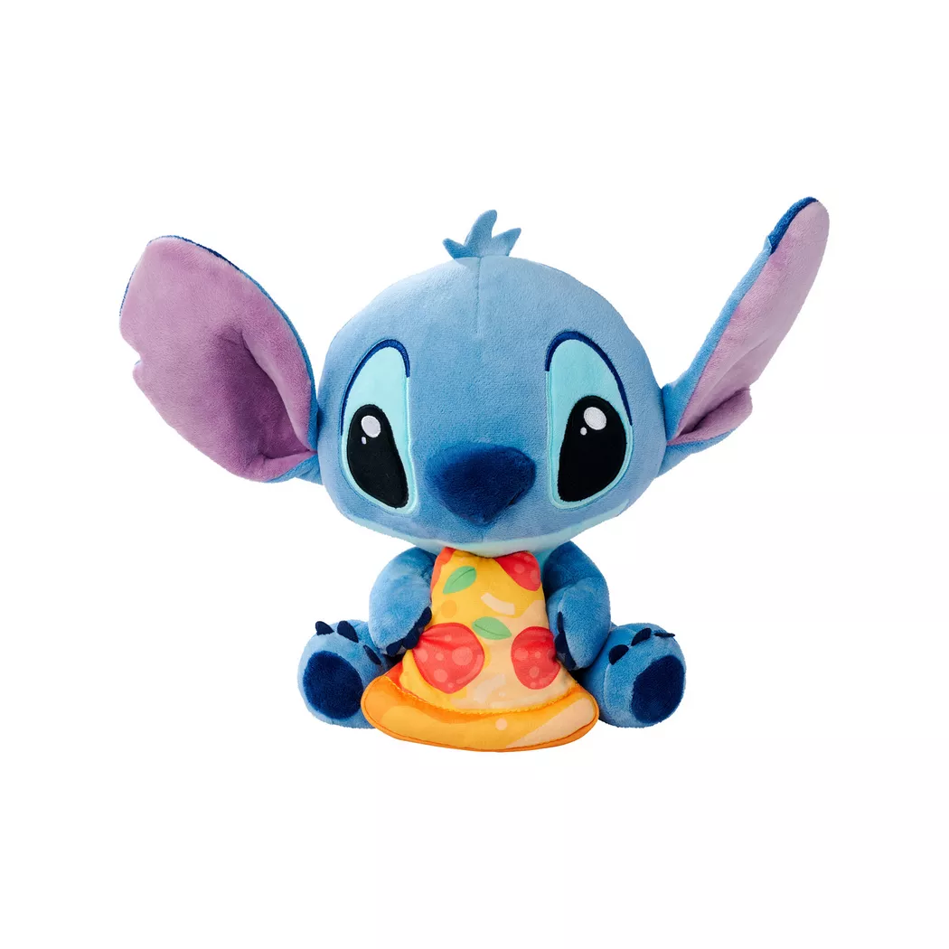Simba - Stitch Plüschfigur mit Pizza, 25cm, Blau