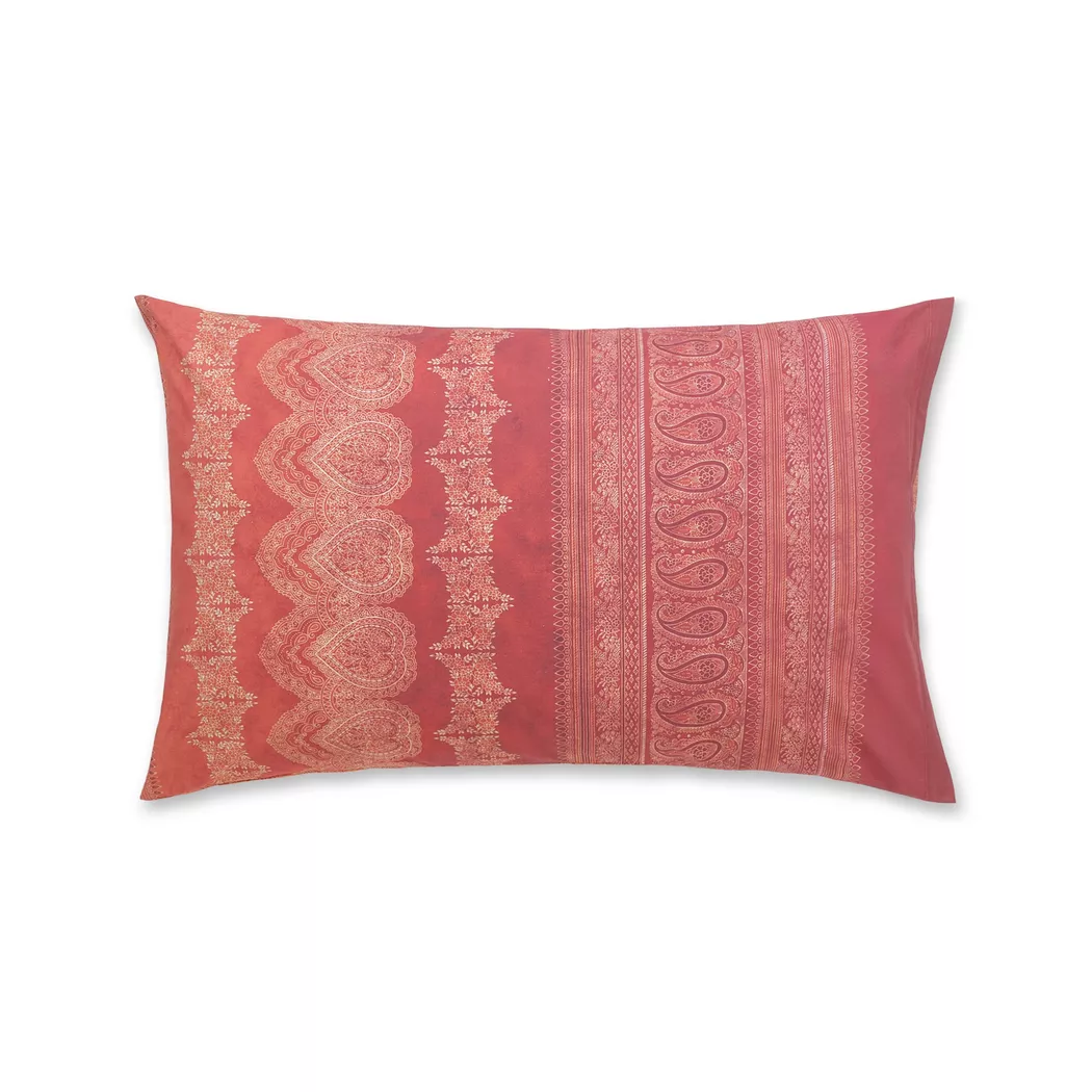 Bassetti - Kissenbezug, Carrara Paisley Muster Kissenbezug, 50 x 70 cm, Rot