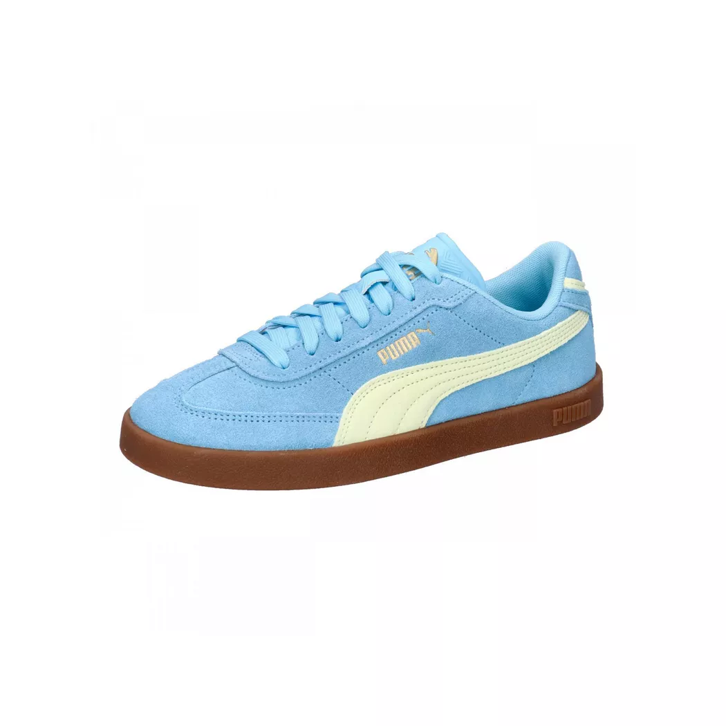 Sneaker PUMA "CLUB II ERA SUEDE", Damen, Gr. 37, vibrant blau, apple spritz, Leder, unifarben, Schuhe Sneaker, mit sportlichem Design, mit Schnürverschluss, mit Gummilaufsohle