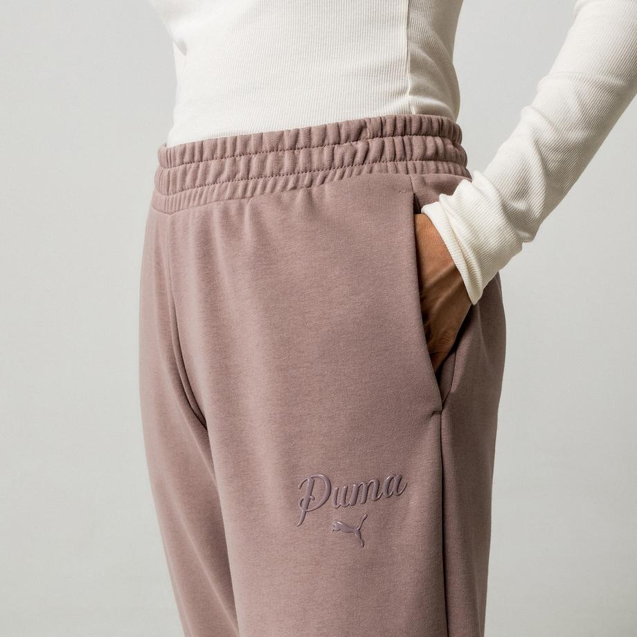 PUMA ESS SCRIPT Comfort Sweatpants TR cl Pantaloni da jogging con elastico 