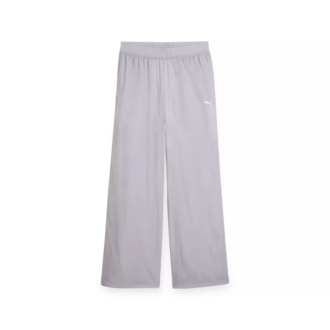 PUMA Sport Relaxed Woven Pants Women Vibrant Silver Gray M