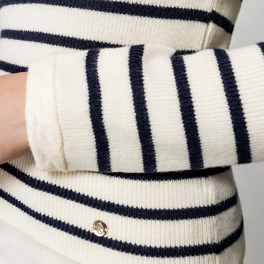 La Petite Etoile Maglione Rigato Intrecciato  