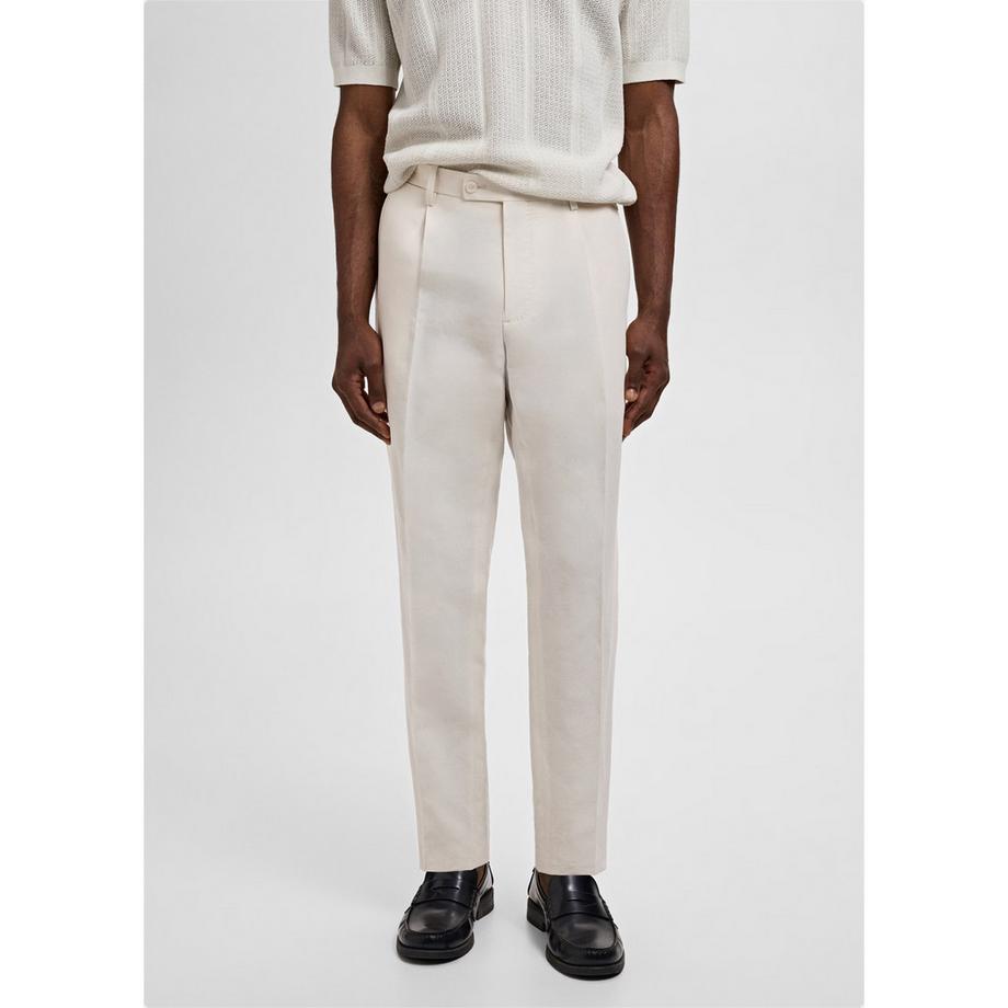 Mango Man Slim Fit Bundfalten Anzughose  