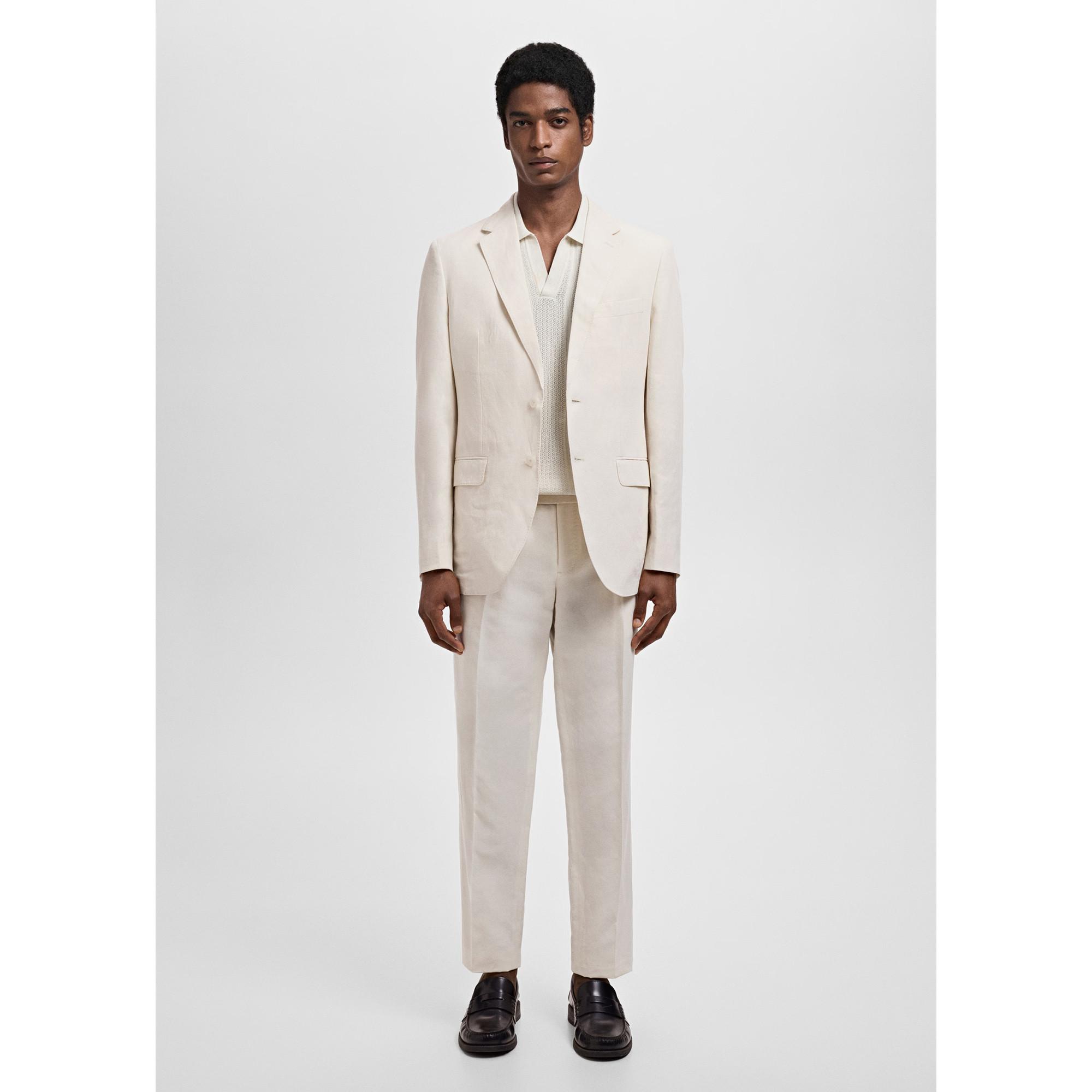 Mango Man Slim Fit Bundfalten Anzughose  